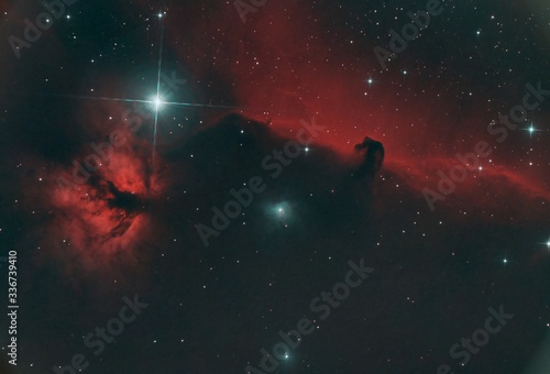 Universe, Astronomy, Cosmos, Orion: Belt, Flame, Horse Head, NGC 2024, IC 434, NGC 2023, IC 435