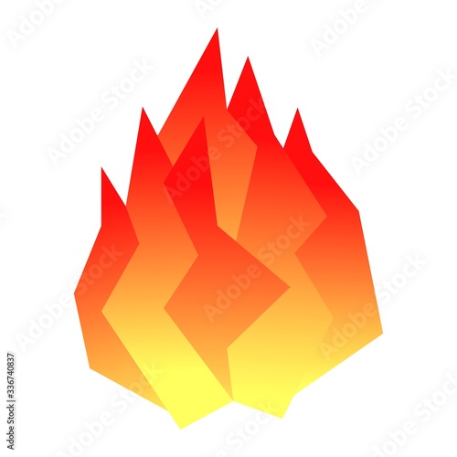 Tongues of flame. Vector illustration. Fire flame logo vector illustration design template. Bonfire sign symbol isolated on a white background