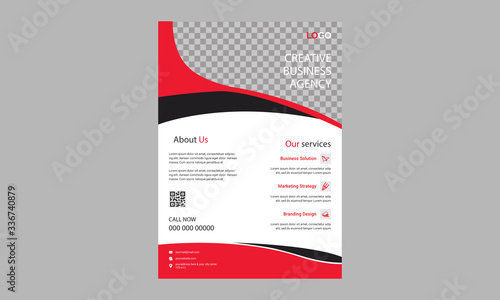 rochure design, cover modern layout, annual report, poster, flyer in A4 with graphic  elements photo