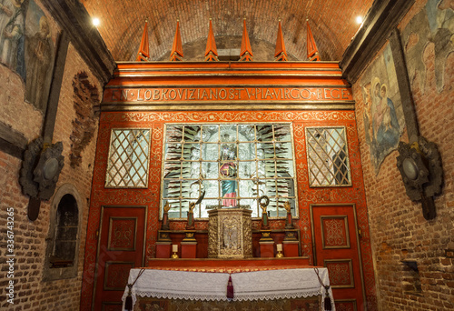 Photography Prague Loreta, interior of Holy Hut