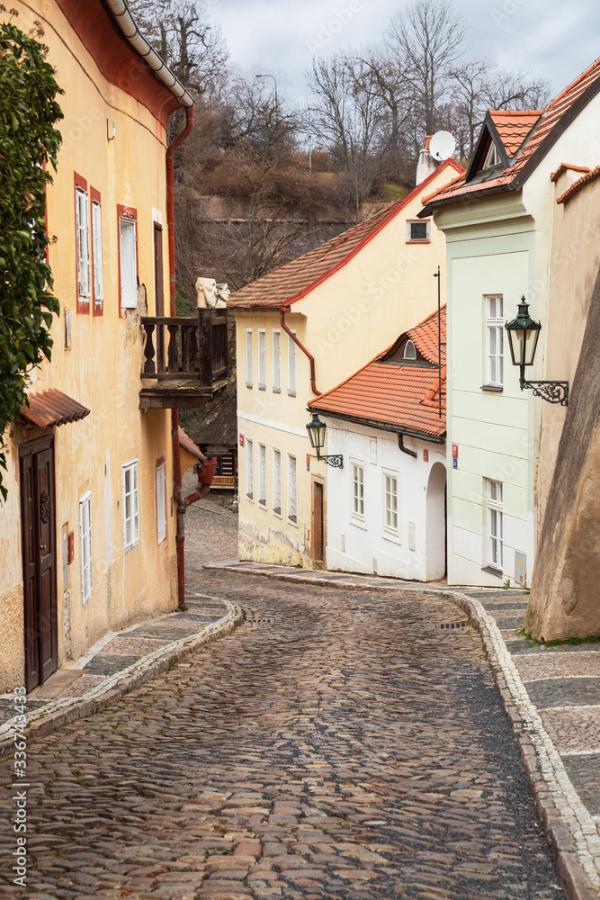 Narrow old street in Prague