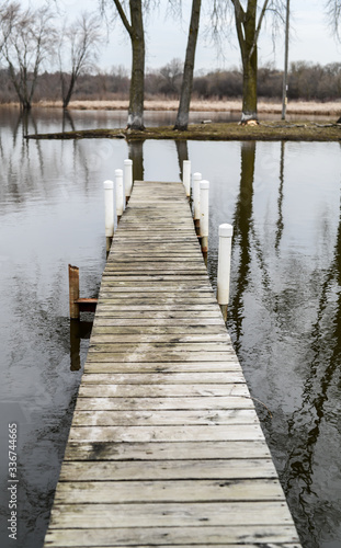 empty dock on the river