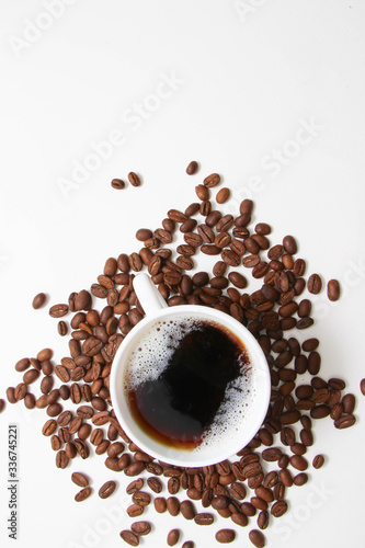 coffee beans in a cup © yutanant
