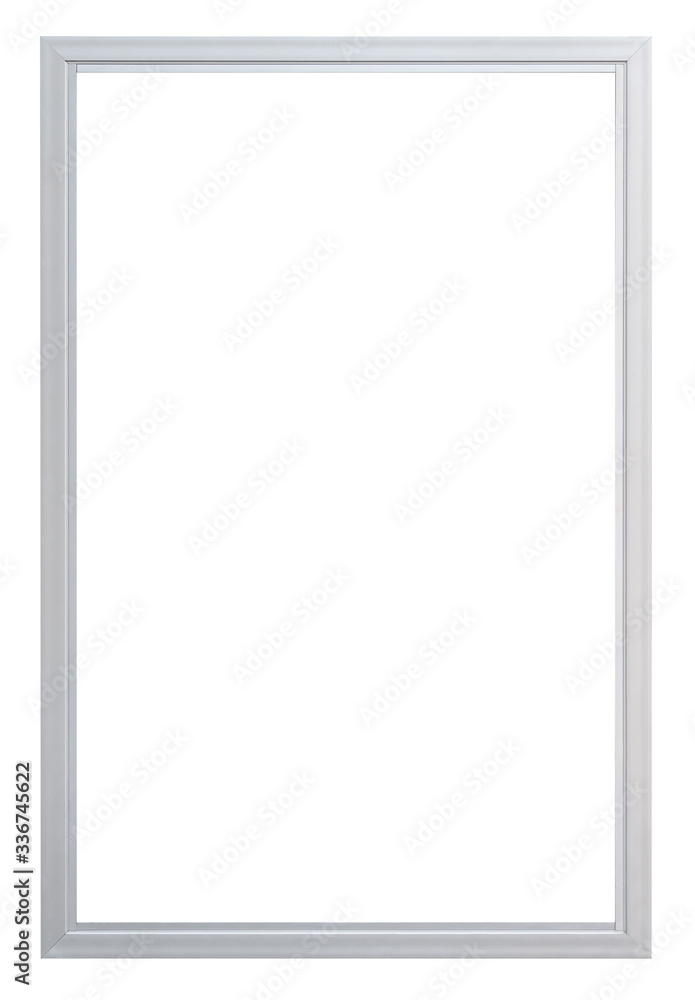 Realistic new clear stainless steel window isolated on white background, modern office facade frame element for workplace design Realistic new clear stainless steel window isolated on white background, modern office facade frame element for workplace design