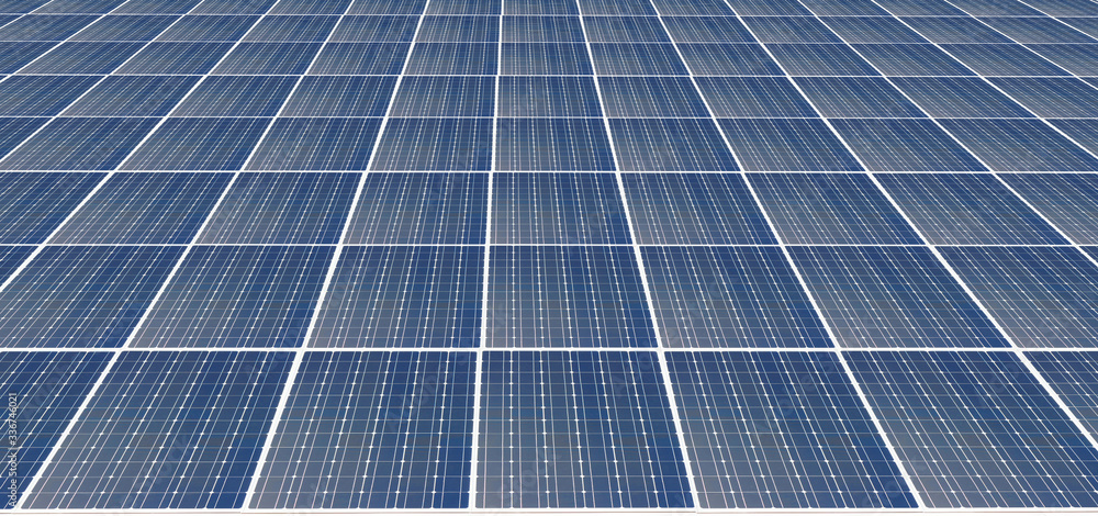 Abstract endless power solar panel on blue sky background, alternative clean energy concept Abstract endless power solar panel on blue sky background, alternative clean energy concept