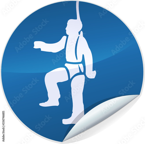 Sticker protection obligatoire contre les chutes (isolé)