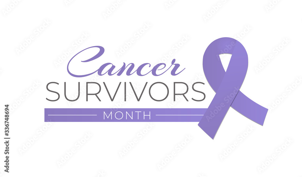 Cancer Survivors Month Isolated Logo Icon Sign Cancer Survivors Month Isolated Logo Icon Sign