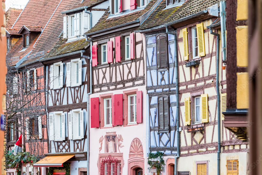 Fototapeta premium Colorful half timbered house in Colmar, Alsace, France