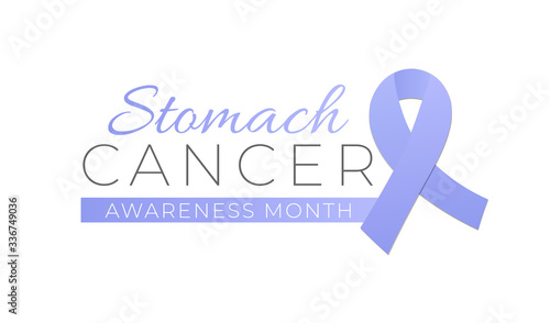 Stomach Cancer Awareness Month Isolated Logo Icon Sign