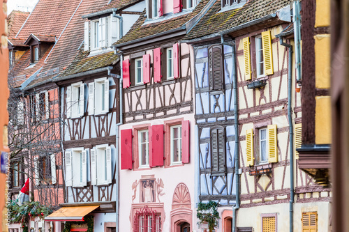 Colorful half timbered house in Colmar, Alsace, France
