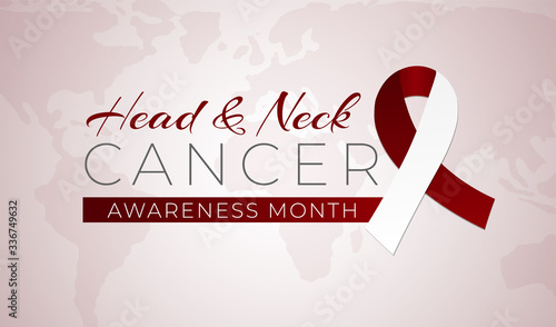 Head and Neck Cancer Awareness Month Background Illustration