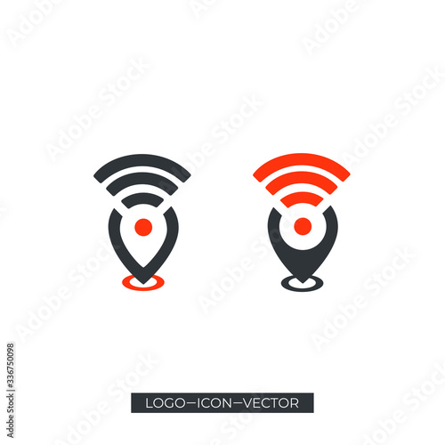 network and wifi icon, a symbol of the wireless internet. Wi-fi vector icon, sign, symbol. Flat vector illustration for the wlan internet hotspot access button.