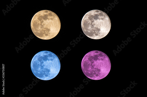 Pink Moon is the name of the full moon in April. Photos taken at night cause noise grain.