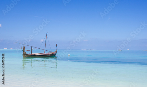 A traditional dhow boat, Maldives, Indian Ocean © Fiona