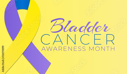 Yellow Bladder Cancer Awareness Month Background Illustration