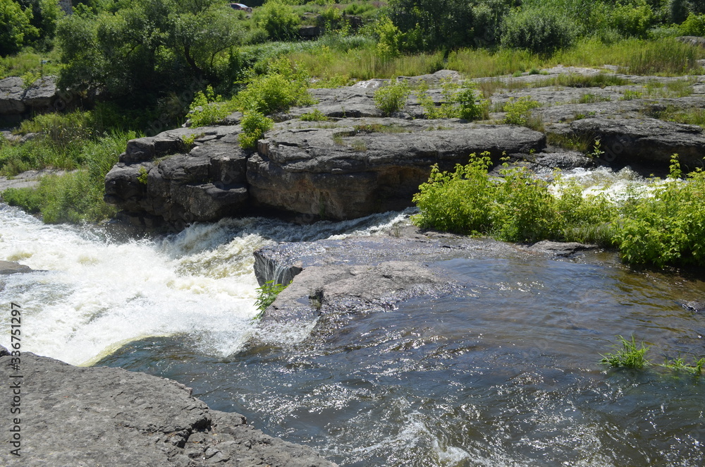 fast river in the forest