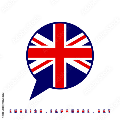 England flag on balloon for English Language Day
