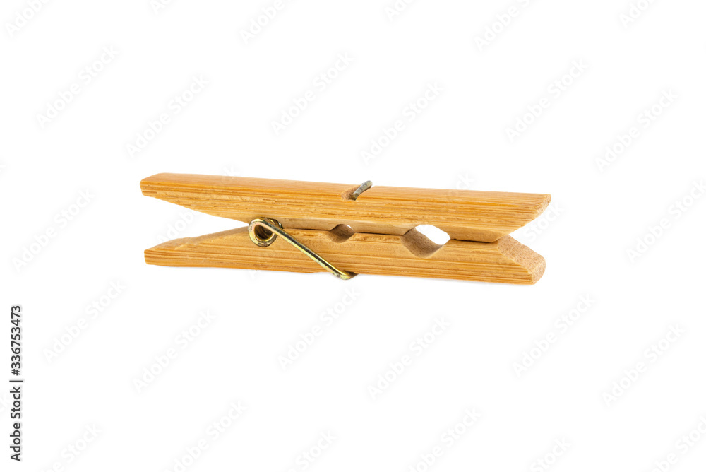 wooden clothespin on a white background isolated wooden clothespin on a white background isolated