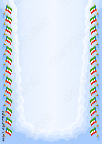 frame and border with Equatorial Guinea flag