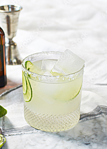 Close up of margarita in glass photo