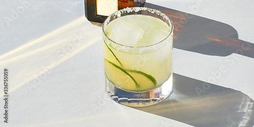 Close up of margarita in glass