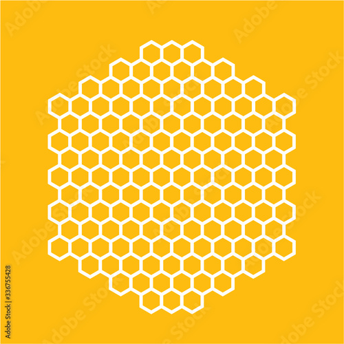 Diseño con panal en forma de hexágono