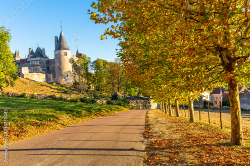 16 September 2019. View of La Rochepot Castle,  in Burgundy, France.