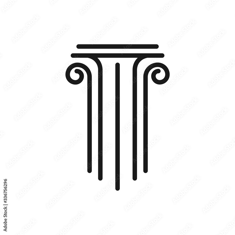 column vector icon, pillar icon in trendy flat design column vector icon, pillar icon in trendy flat design