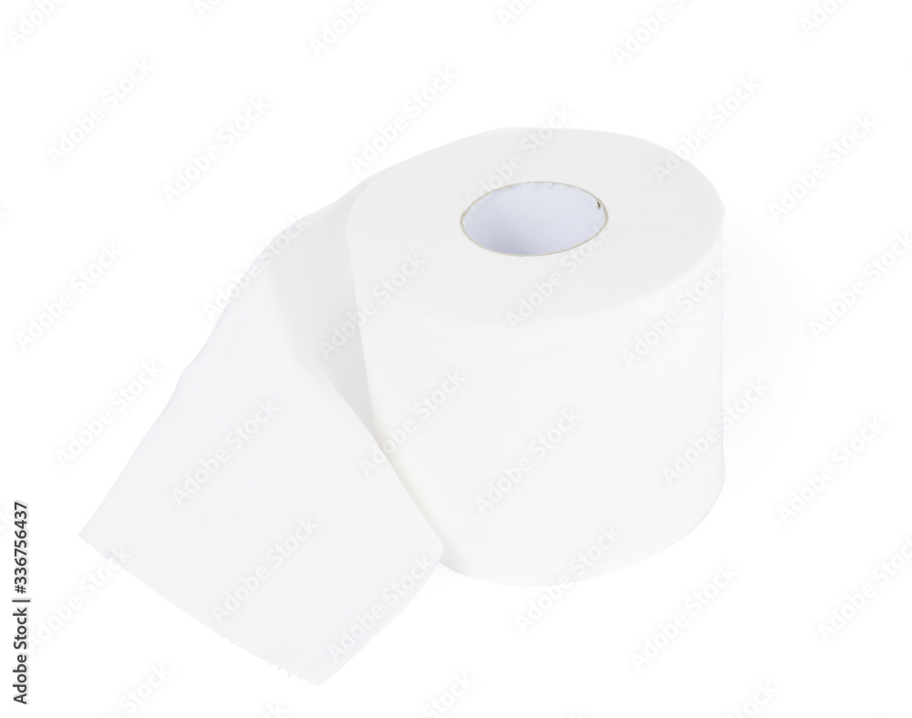 Roll of toilet paper isolated on white background Roll of toilet paper isolated on white background