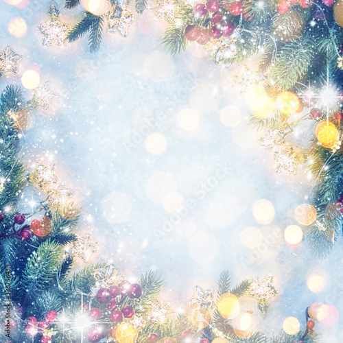 2020 Merry Christmas and New Year holidays background. © VAlekStudio 