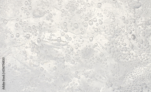 Close up of bubbles in liquid photo