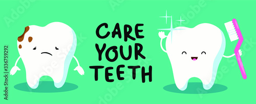 toothbrushing, care and protection against caries.