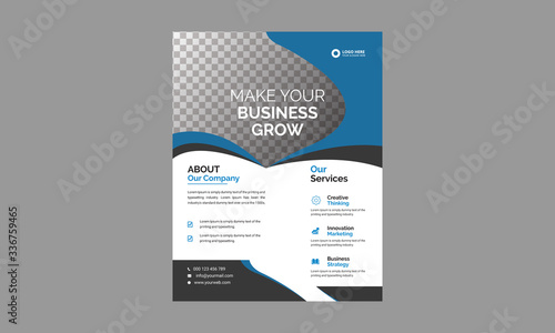Brochure design, cover modern layout, annual report, poster, flyer in A4 with colorful triangles