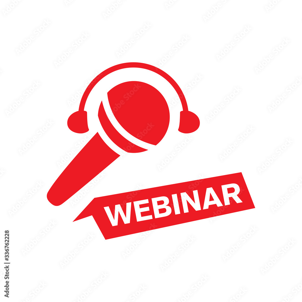 vector logo for online webinar, web conference Stock Vector | Adobe Stock