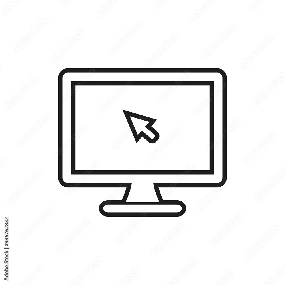 Computer Navigation Line Icon. Editable Vector EPS Symbol Illustration. Computer Navigation Line Icon. Editable Vector EPS Symbol Illustration.