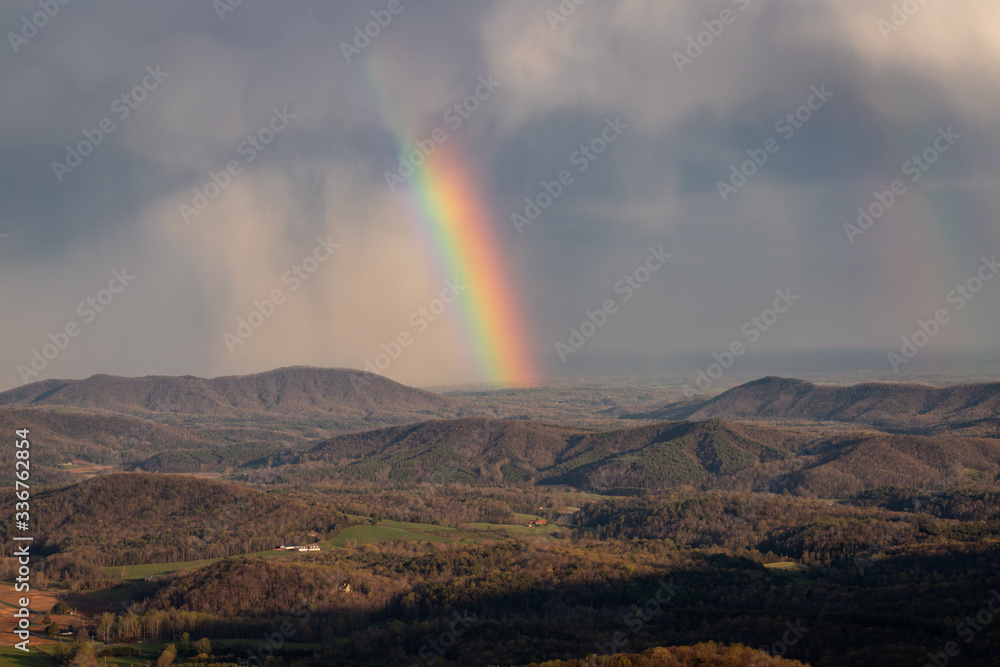 Rainbow Seen from the Blue Ridge Parkway in Northwestern North Carolina