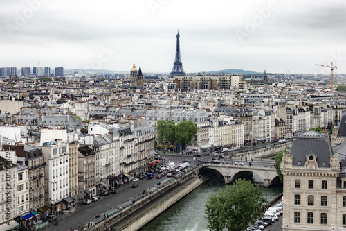 Paris in early spring with overcast sky © Erol