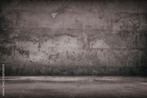 Old Grunge Concrete Room Background.