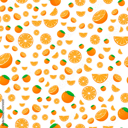 Illustration on theme big colored seamless orange