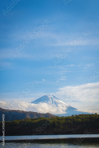 Lake Saiko and Mount Fuji, Japan, One of the Fuji Five Lakes