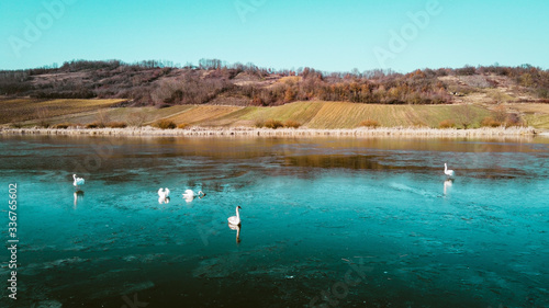 jezioro jesienią