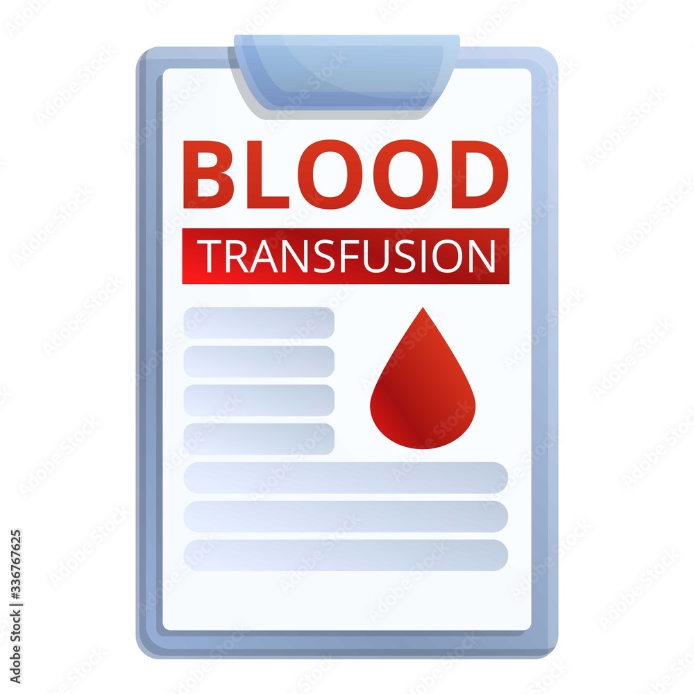 Fotografie Blood transfusion clipboard icon