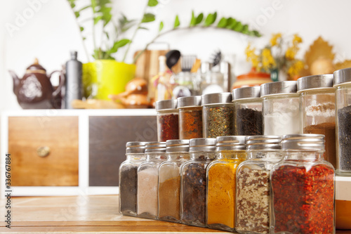Jars of spices