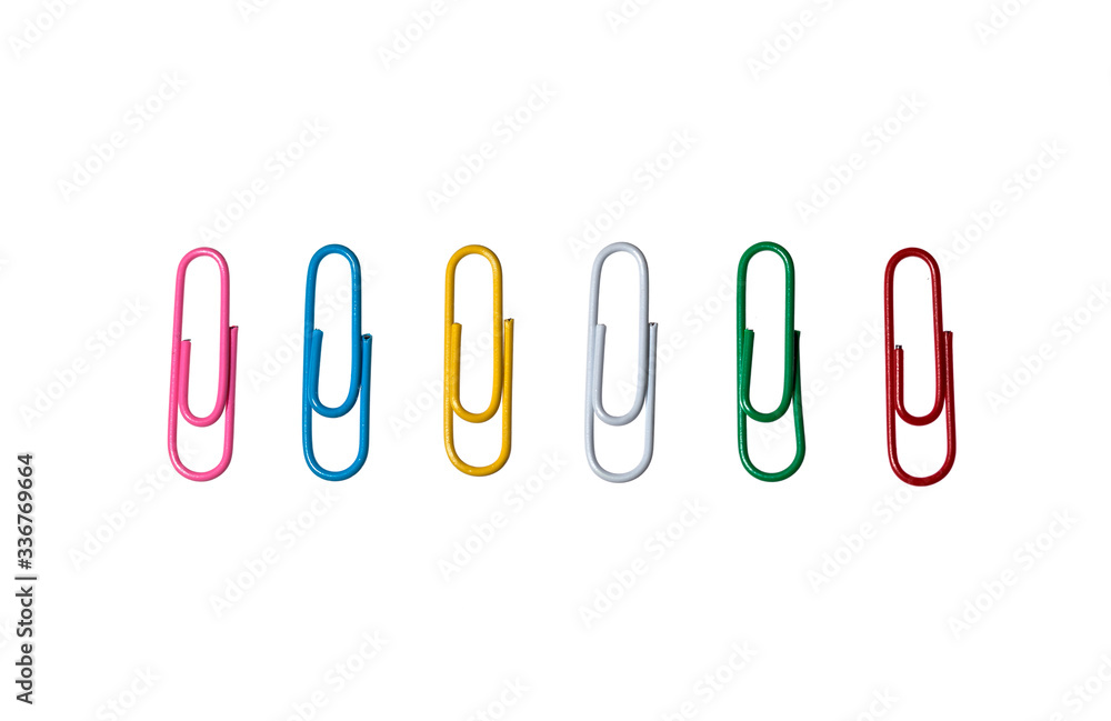 Paper clips isolated on white background Paper clips isolated on white background