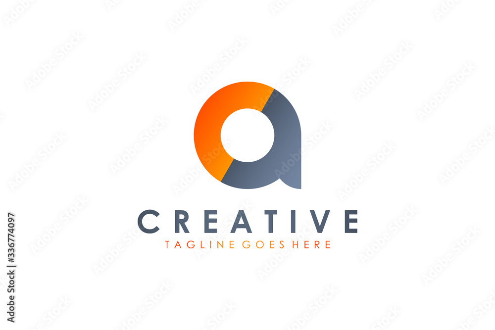 Obraz premium Abstract Initial Letter C and A Linked Logo isolated on white background. Flat Vector Logo Design Template Element
