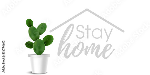 Stay home in quarantine 2019-ncov. Home office take care. Coronavirus self-quarantine. Protection campaign or measure from virus.