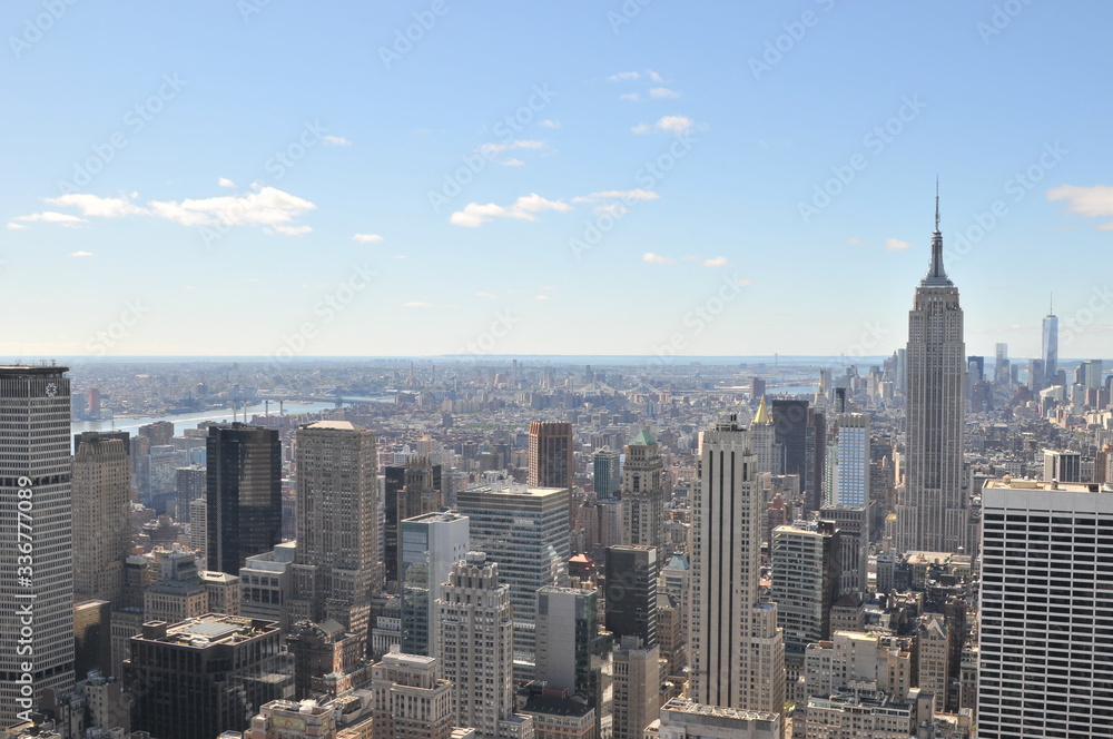 New york city skyline from above