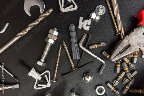 drill bits, screws, screwdriver bit bits and hexagon wrench for repair