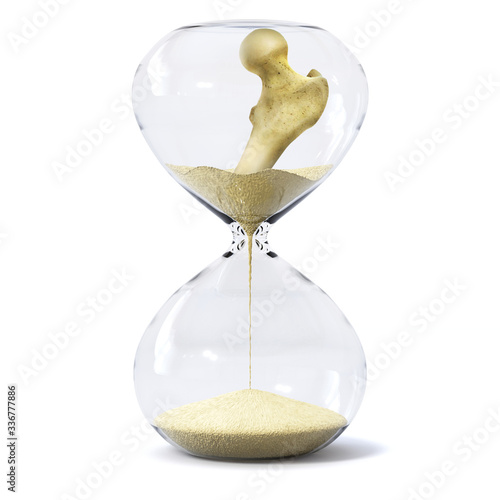 Sand glass or sand watch concept art about extinction of humanity