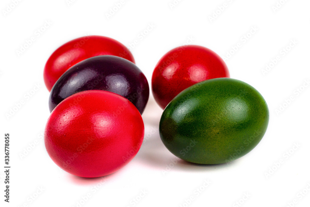 Bunte Ostereier freigestellt Bunte Ostereier freigestellt